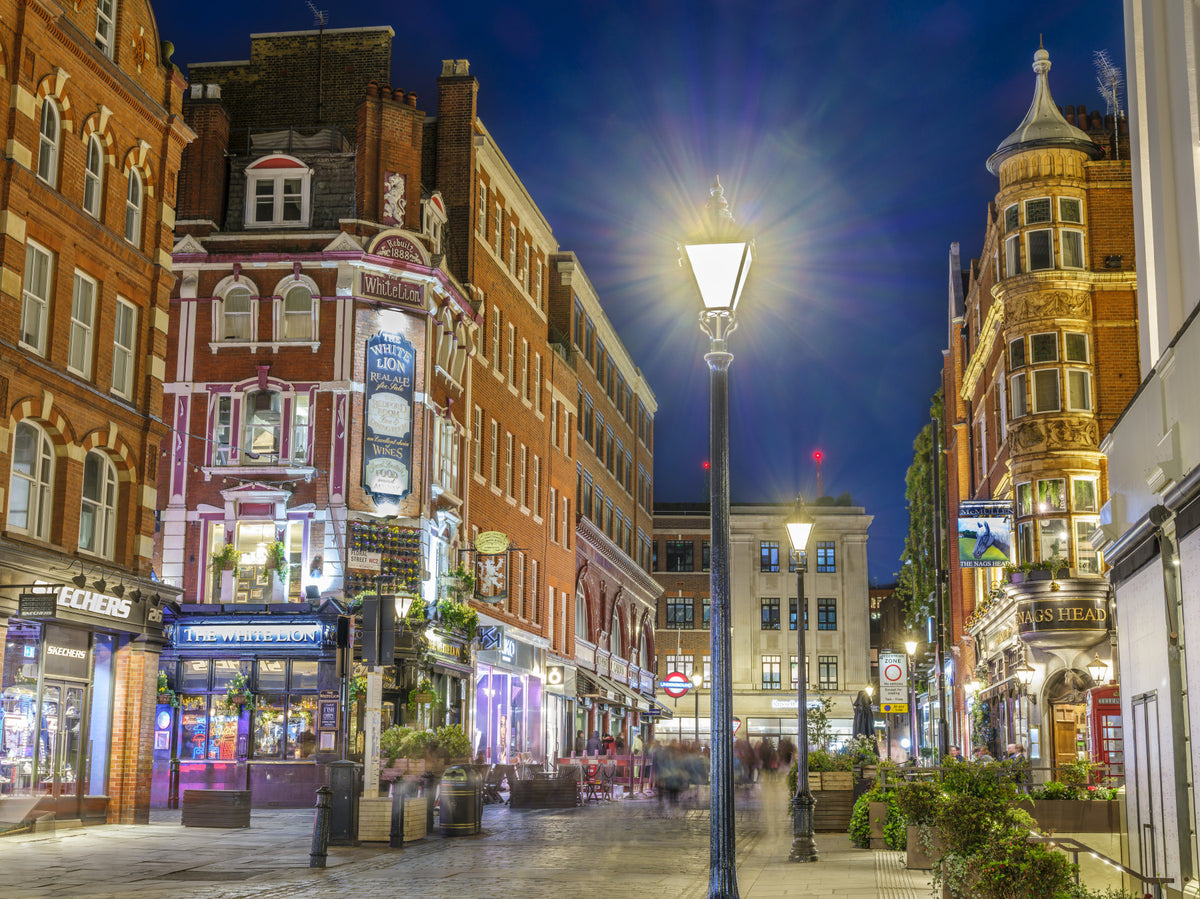 Covent Garden Nights Wall Mural in your room — zoomed