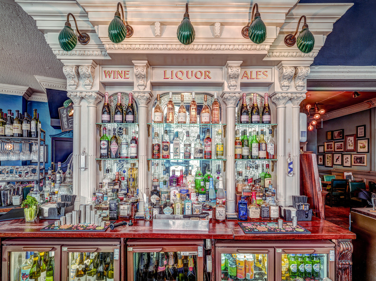 Fine Spirits: Elegant Bar Scene Wall Mural