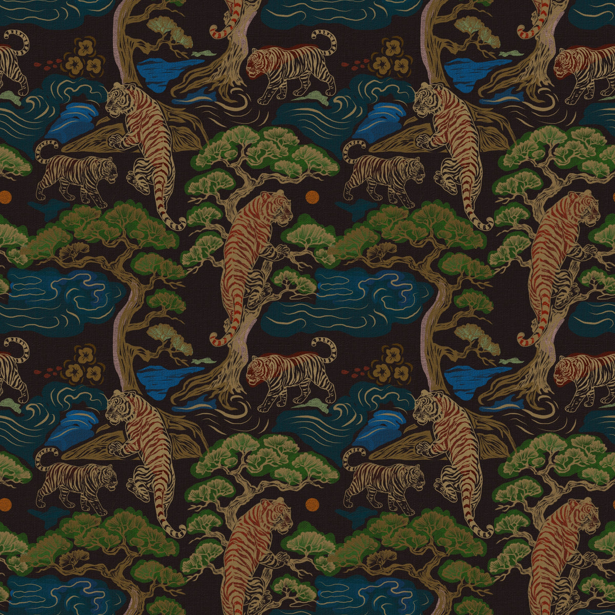 Whispers of the Tiger Grove Wallpaper⁠