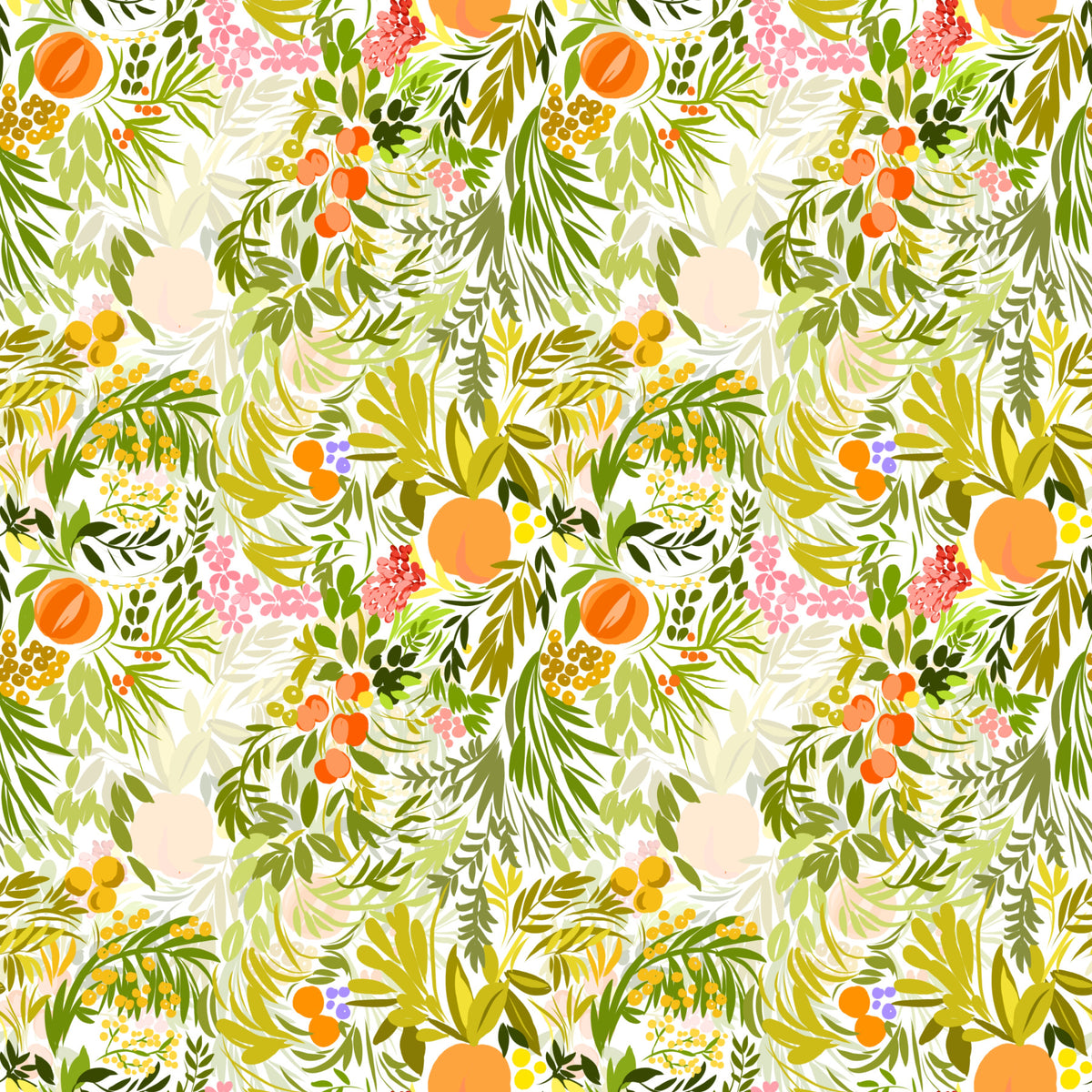 Citrus Bloom Wallpaper⁠ in your room — zoomed