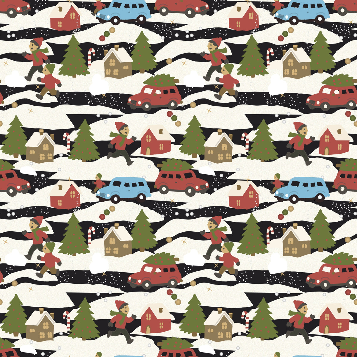 Snowy Town Adventure Wallpaper⁠