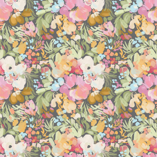 Spring Painterly Florals Wallpaper⁠
