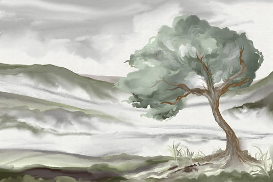 Misty Hills Wall Mural