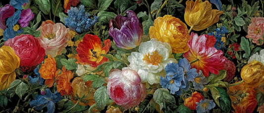 Radiant Blossom Parade Wall Mural