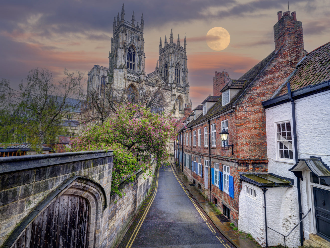 Charming Yorkshire Cathedral Street View Wall Mural