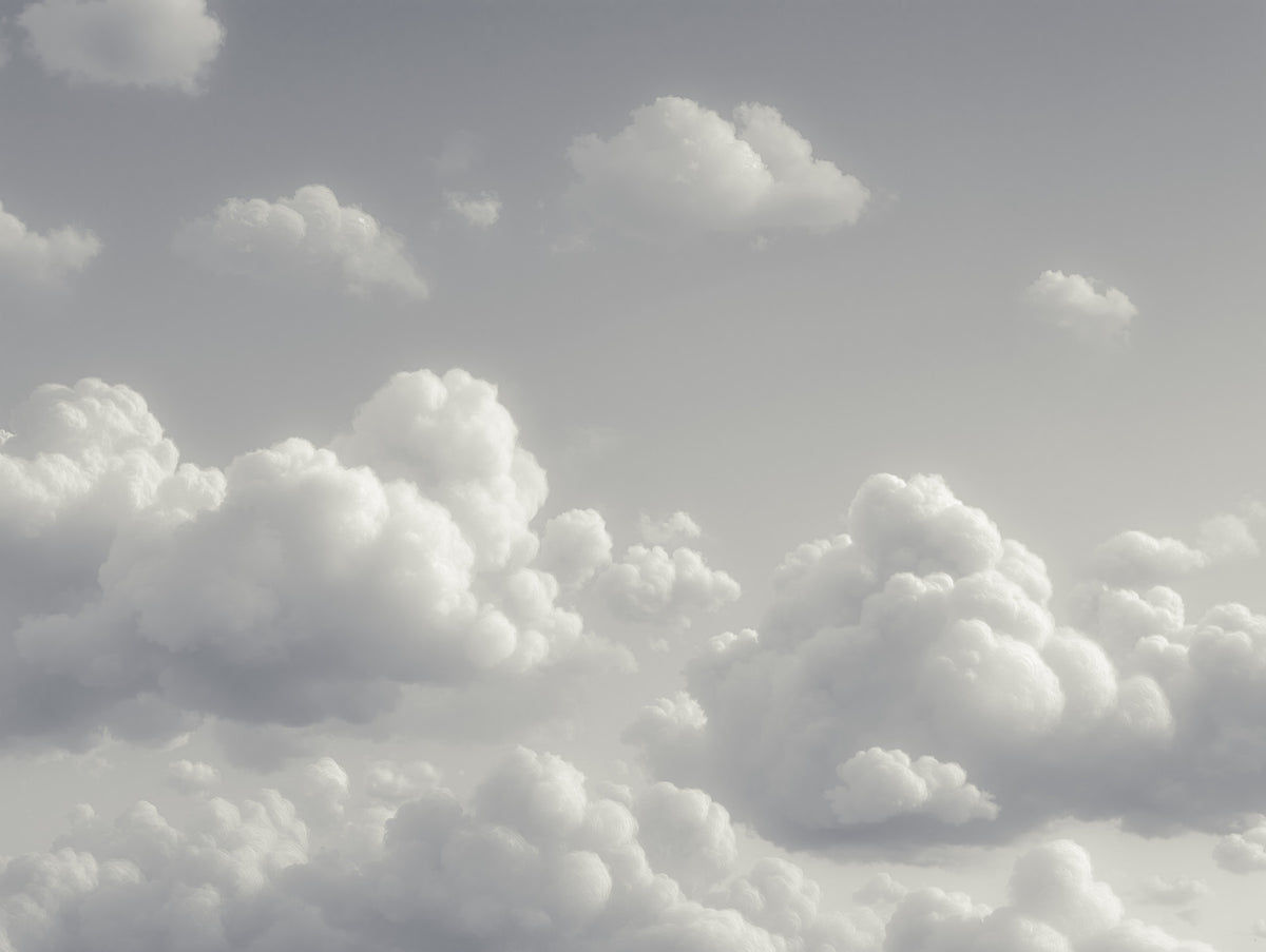 Dreamy Cloud Dancer Wall Mural in your room — zoomed