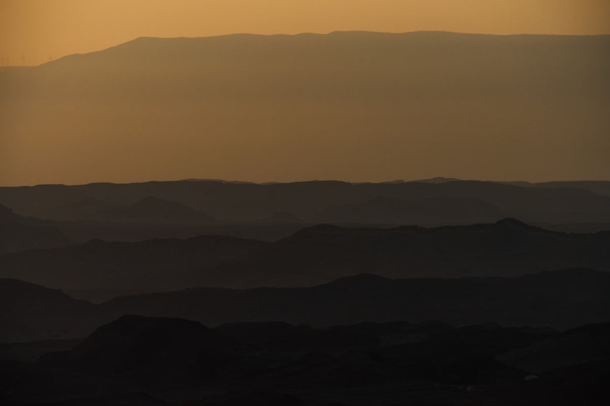 Sunrise over Ramon crater #3 Wall Mural