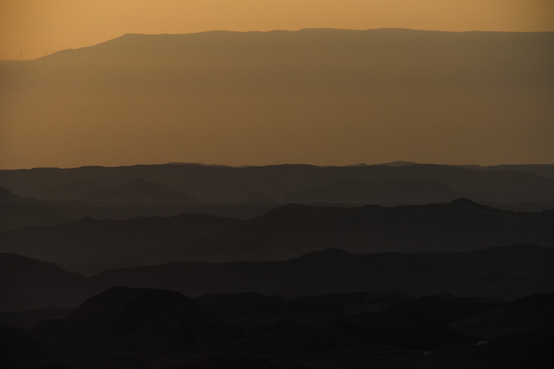 Sunrise over Ramon crater #3 Wall Mural