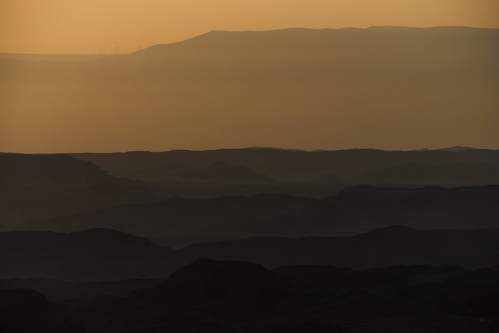 Sunrise over Ramon crater #2 Wall Mural