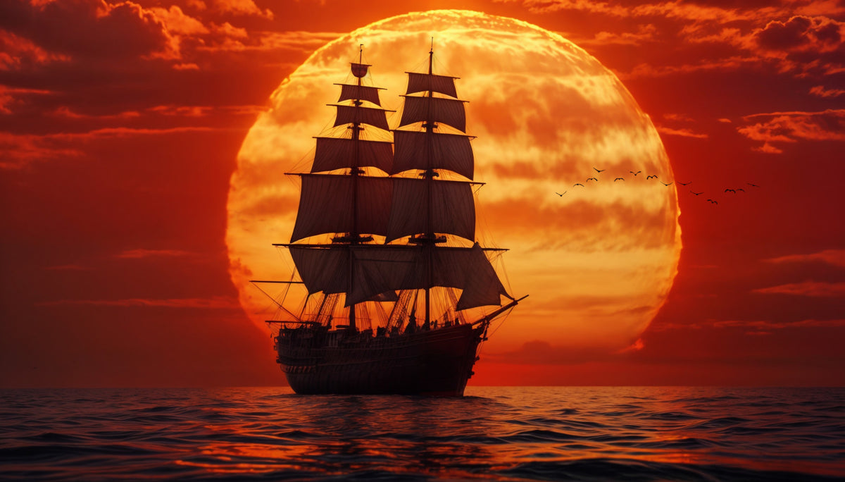 Sailing into Sunset Wall Mural