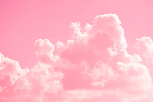 Cloudy with a touch of Pink Wall Mural