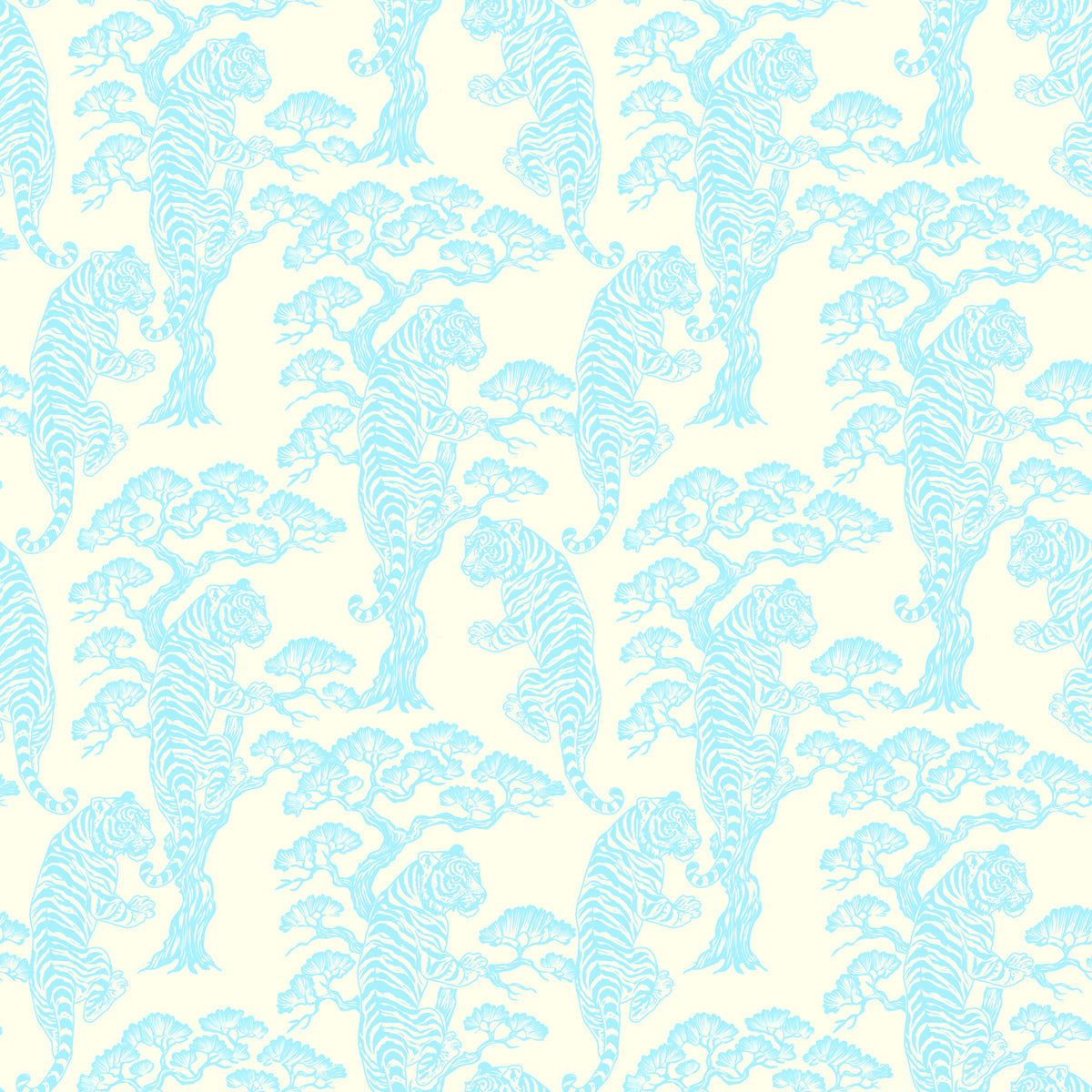 Aqua Tiger Trees Wallpaper⁠