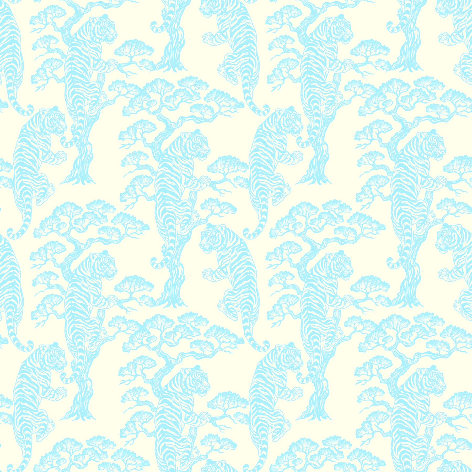 Aqua Tiger Trees Wallpaper⁠