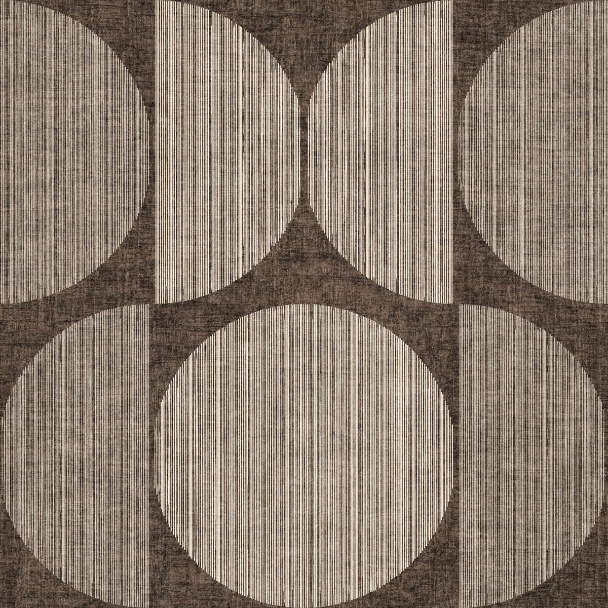 Bauhaus Brown Geometric Circle Retro & Rustic  Wallpaper⁠