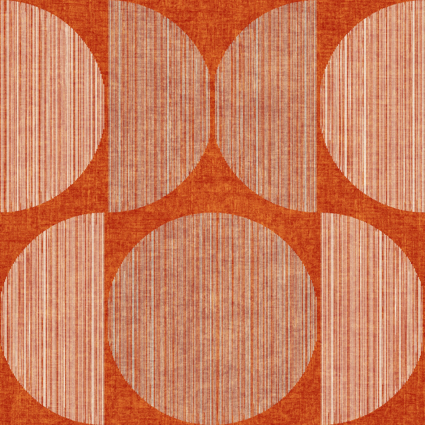 Bauhaus Terracotta Geometric Circle Rustic & Bold Wallpaper⁠