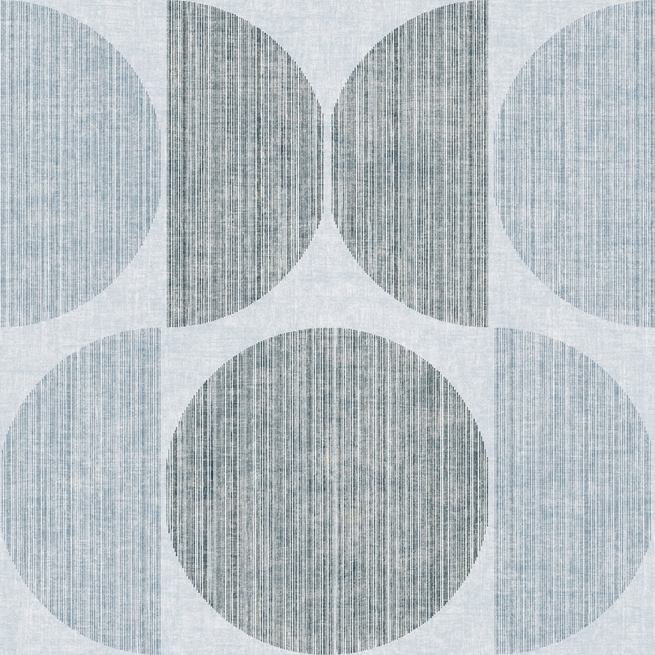 Bauhaus Light Blue Geometric Circle Scandinavian Wallpaper⁠
