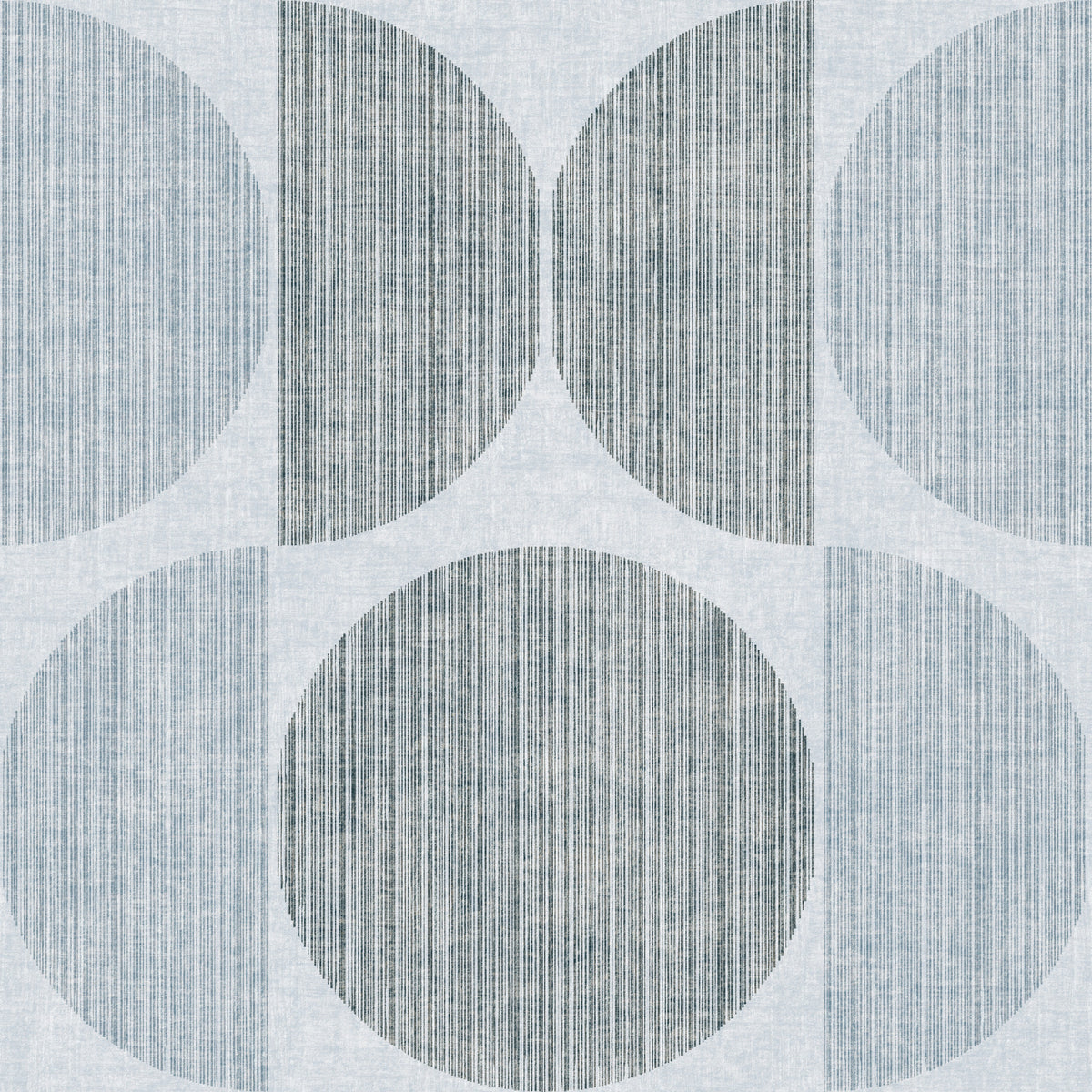 Bauhaus Light Blue Geometric Circle Scandinavian Wallpaper⁠
