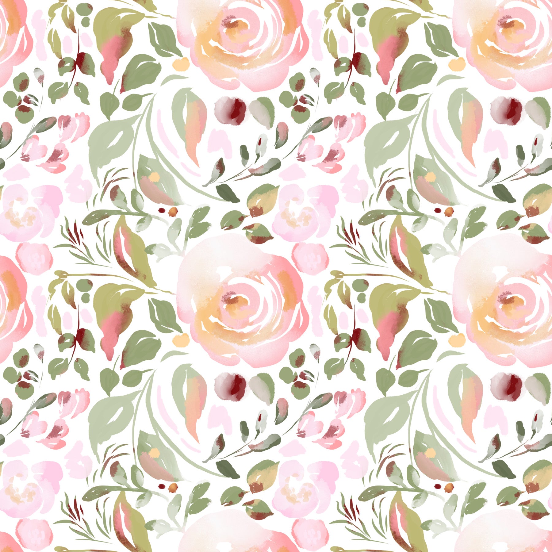 Painterly Rose Garden Wallpaper⁠