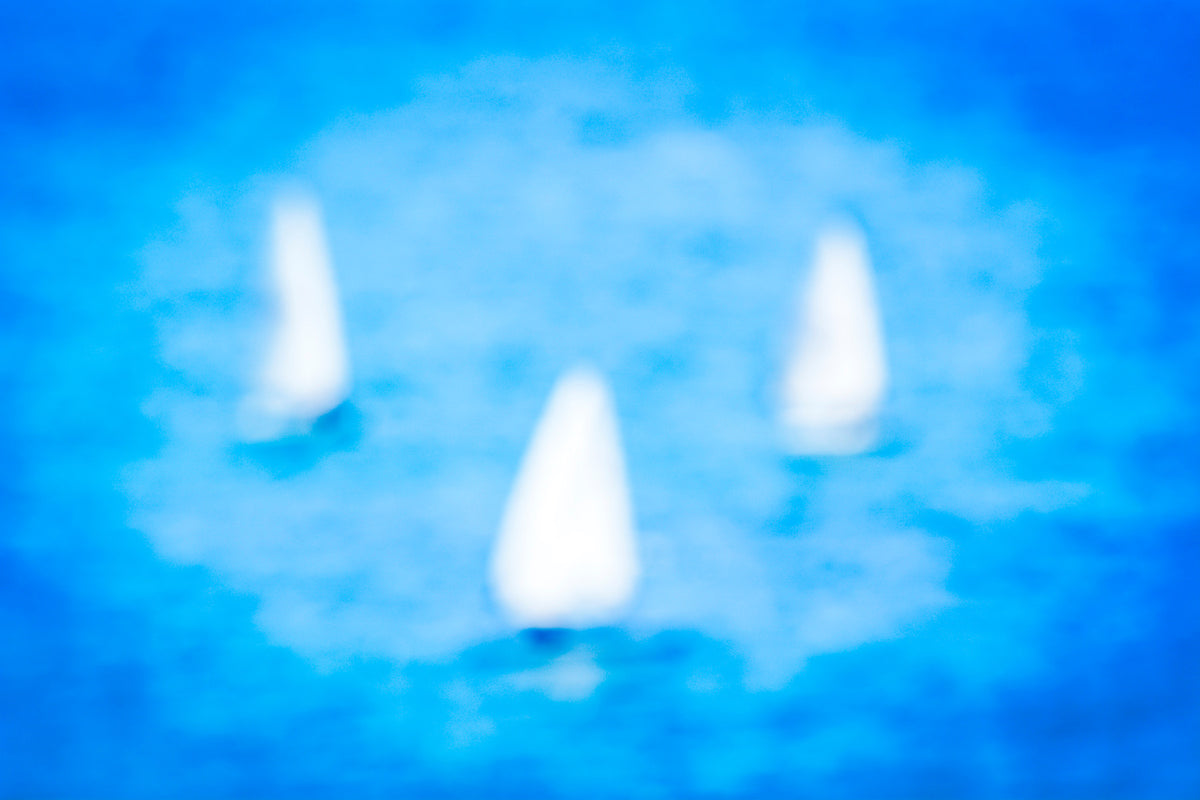 3 Sailboats Wall Mural in your room — zoomed