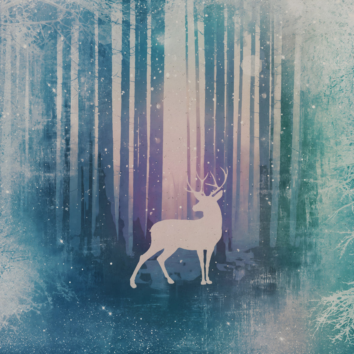Silent Winter Woods Wall Mural in your room — zoomed
