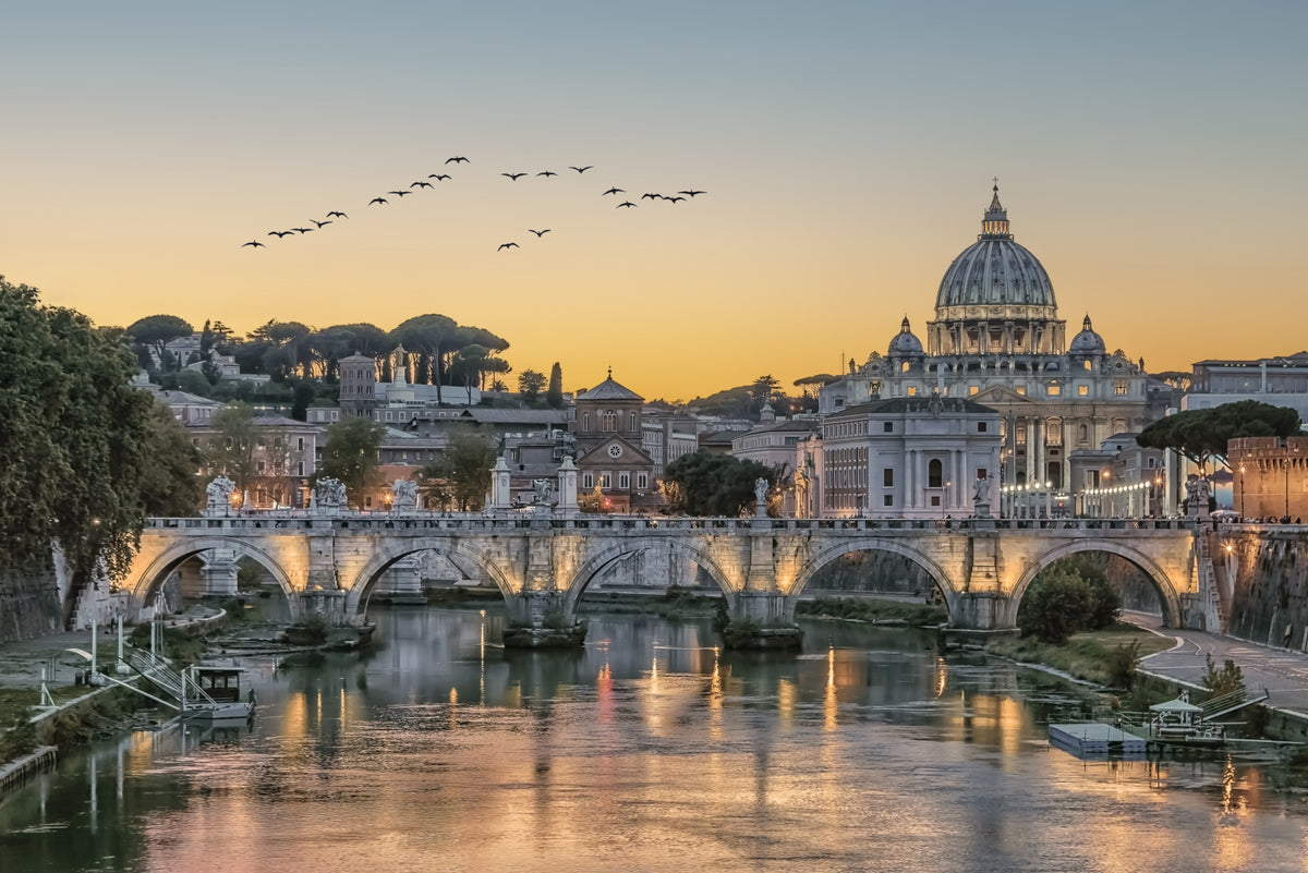 Rome's Golden Hour Wall Mural in your room — zoomed