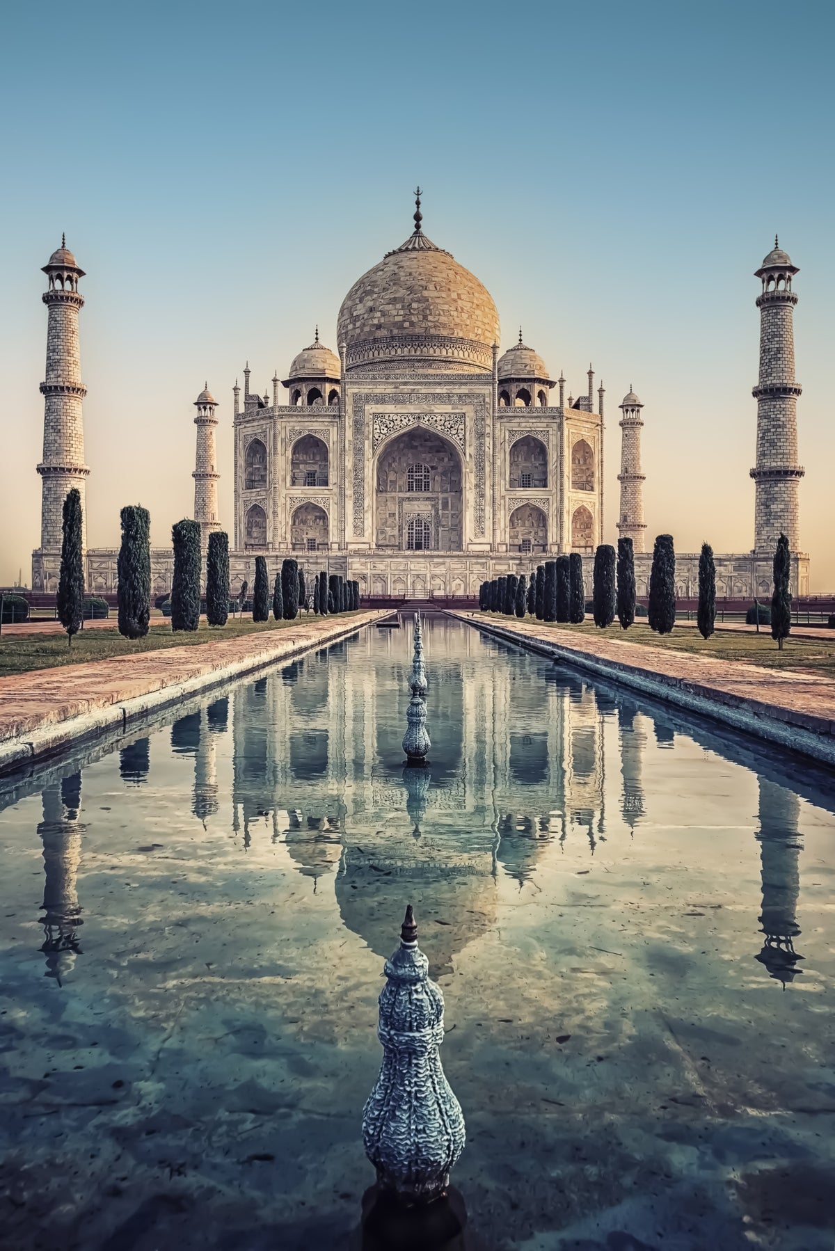 Taj Mahal: A Reflective Wonder Wall Mural in your room — zoomed