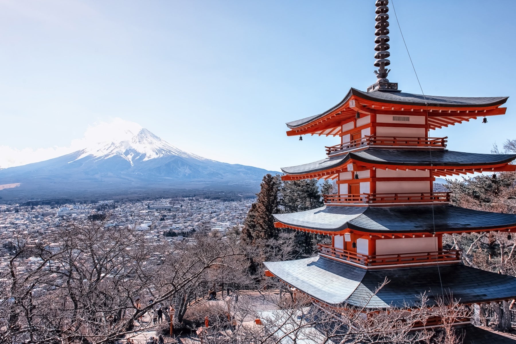Tranquil Pagoda Peak Wall Mural