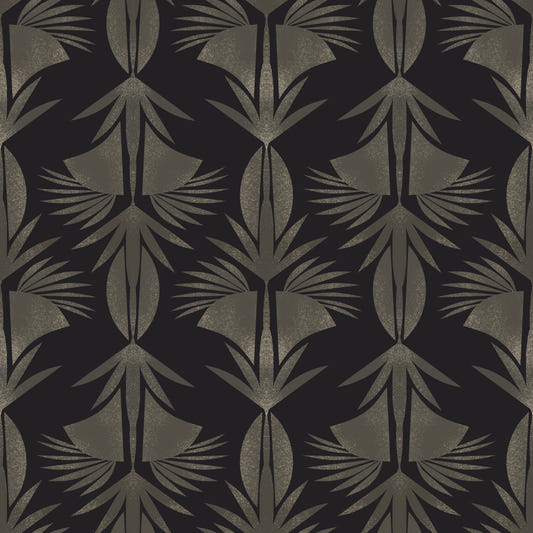Art Deco Leaf Wallpaper⁠