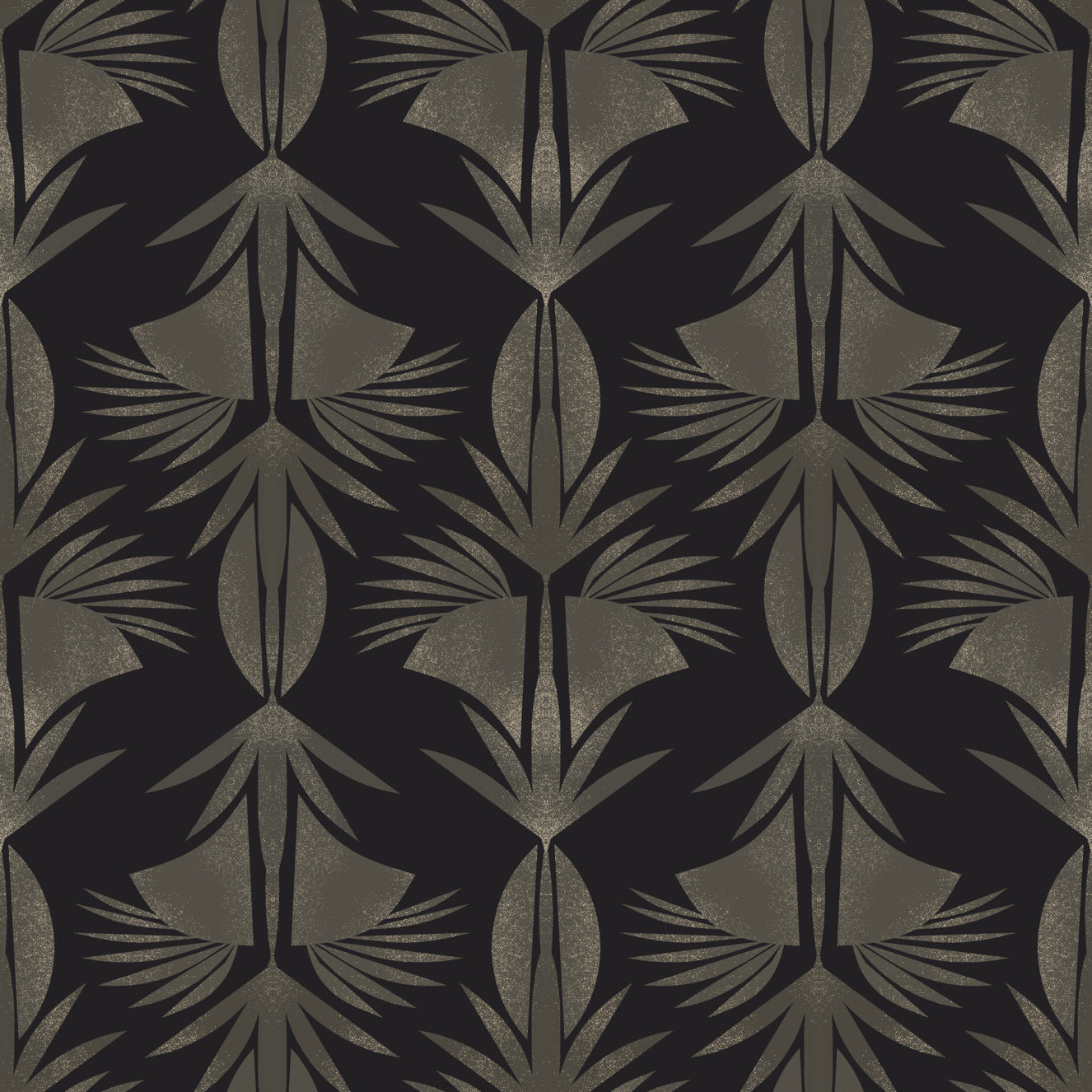 Art Deco Leaf Wallpaper⁠
