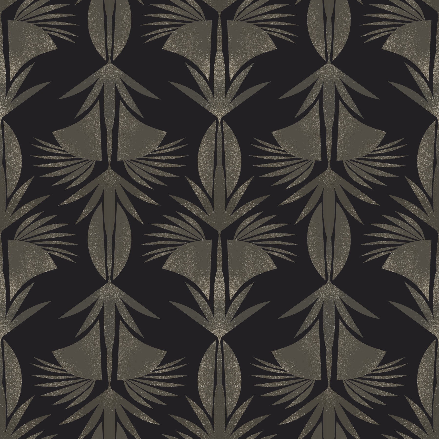 Art Deco Leaf Wallpaper⁠