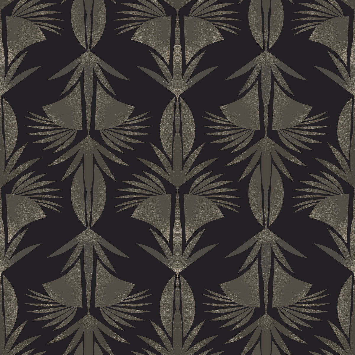 Art Deco Leaf Wallpaper⁠ in your room — zoomed