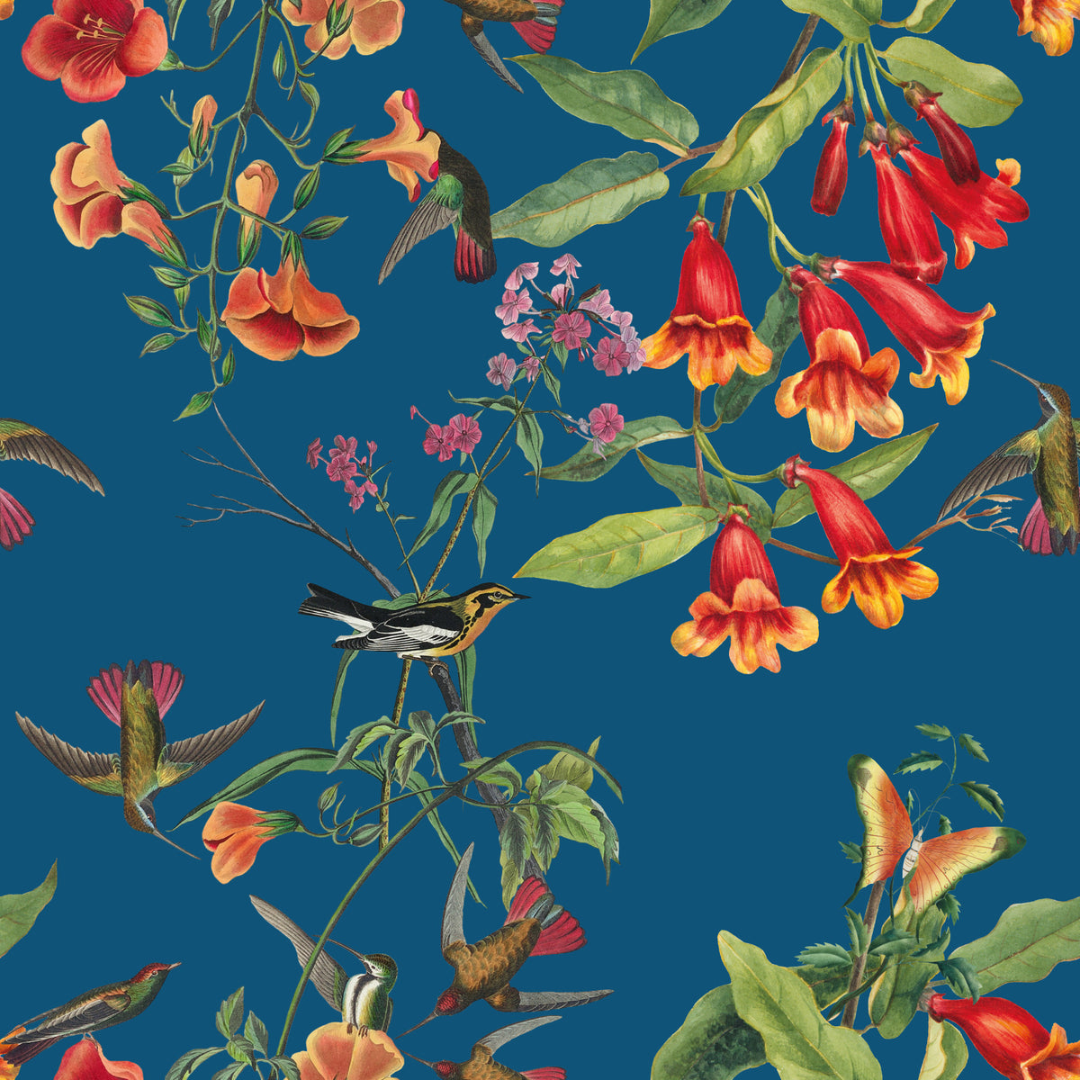 Flight & Flora Wallpaper⁠ in your room — zoomed