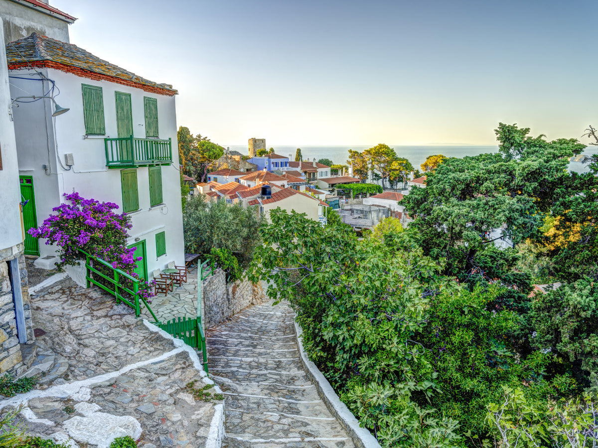Greek Isle Pathway Wall Mural