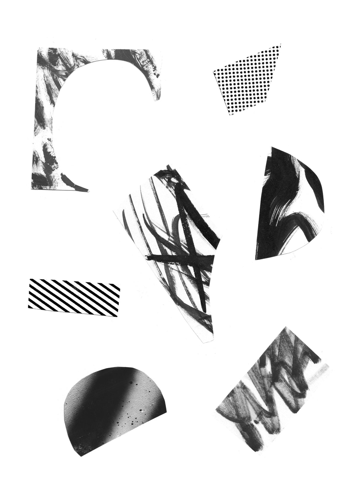 Ink Shapes Wall Mural in your room — zoomed