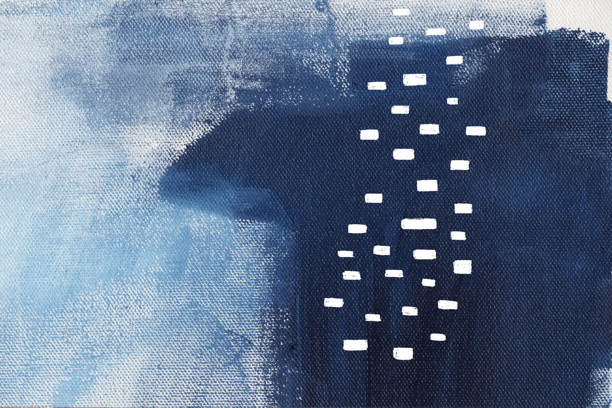 Blue Canvas Modern Geometry Wall Mural -2711795 in your room — zoomed