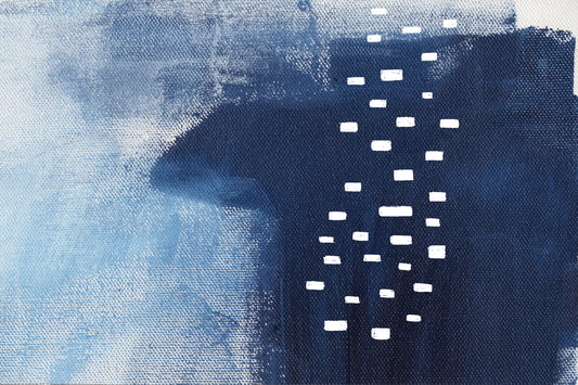 Blue Canvas Modern Geometry Wall Mural -2711795