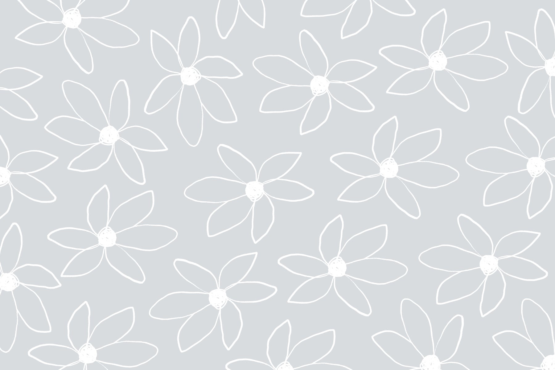 Doodle Flowers Wall Mural -2472033