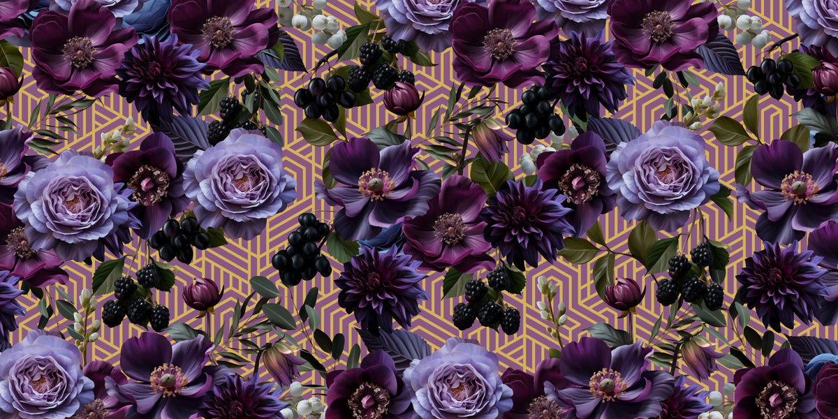 Purple Passion Geometric Wall Mural -2735551 in your room — zoomed