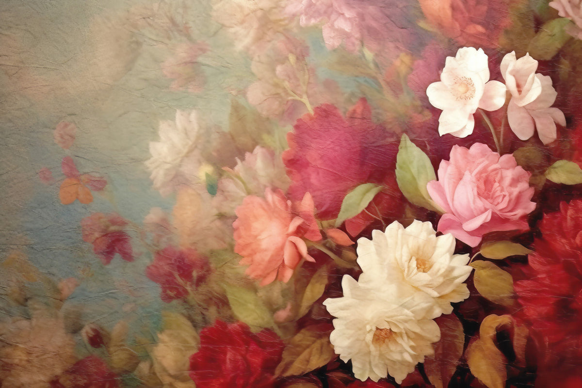 Vintage Floral Cascade Wall Mural -2578281