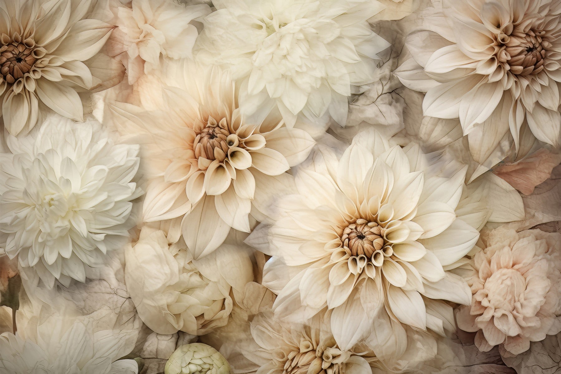 Neutral Bloom Wall Mural -2578266