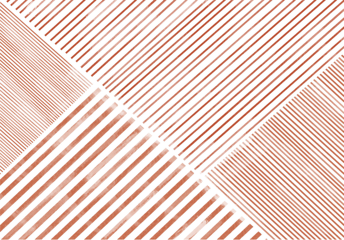 Terra Cotta Stripes Wall Mural -2912106