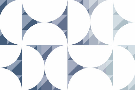 Geometric Blues Wall Mural -2761196