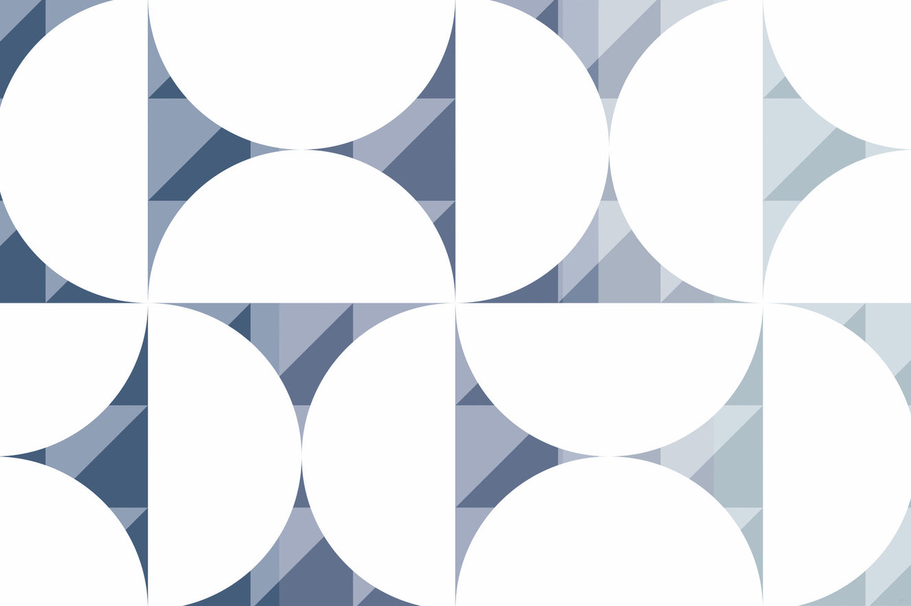 Geometric Blues Wall Mural -2761196