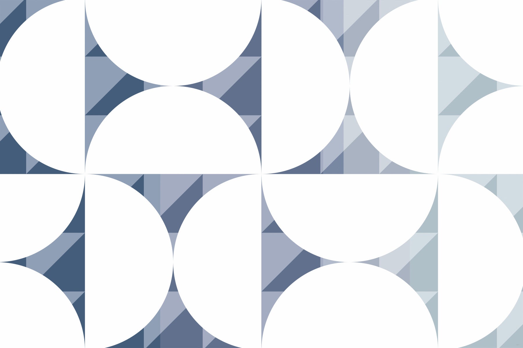 Geometric Blues Wall Mural -2761196