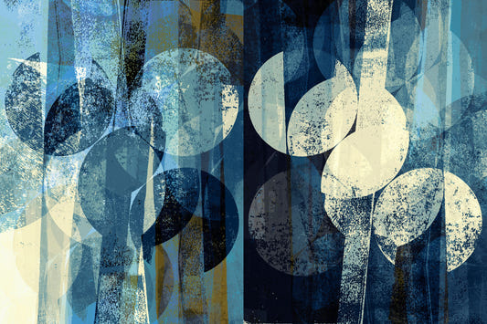Indigo Orbits Wall Mural