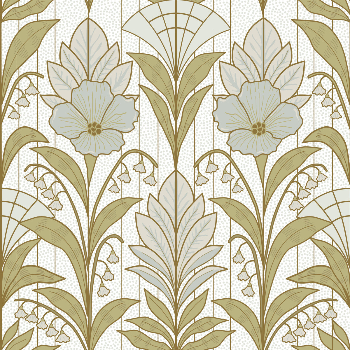 Light Lily of the Valley Art Deco Elegance Wall Mural