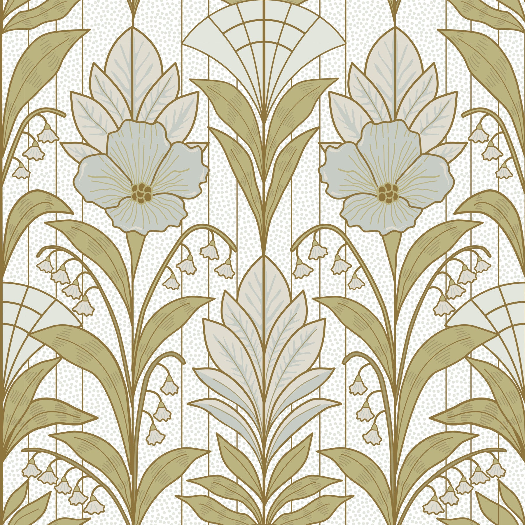 Light Lily of the Valley Art Deco Elegance Wall Mural