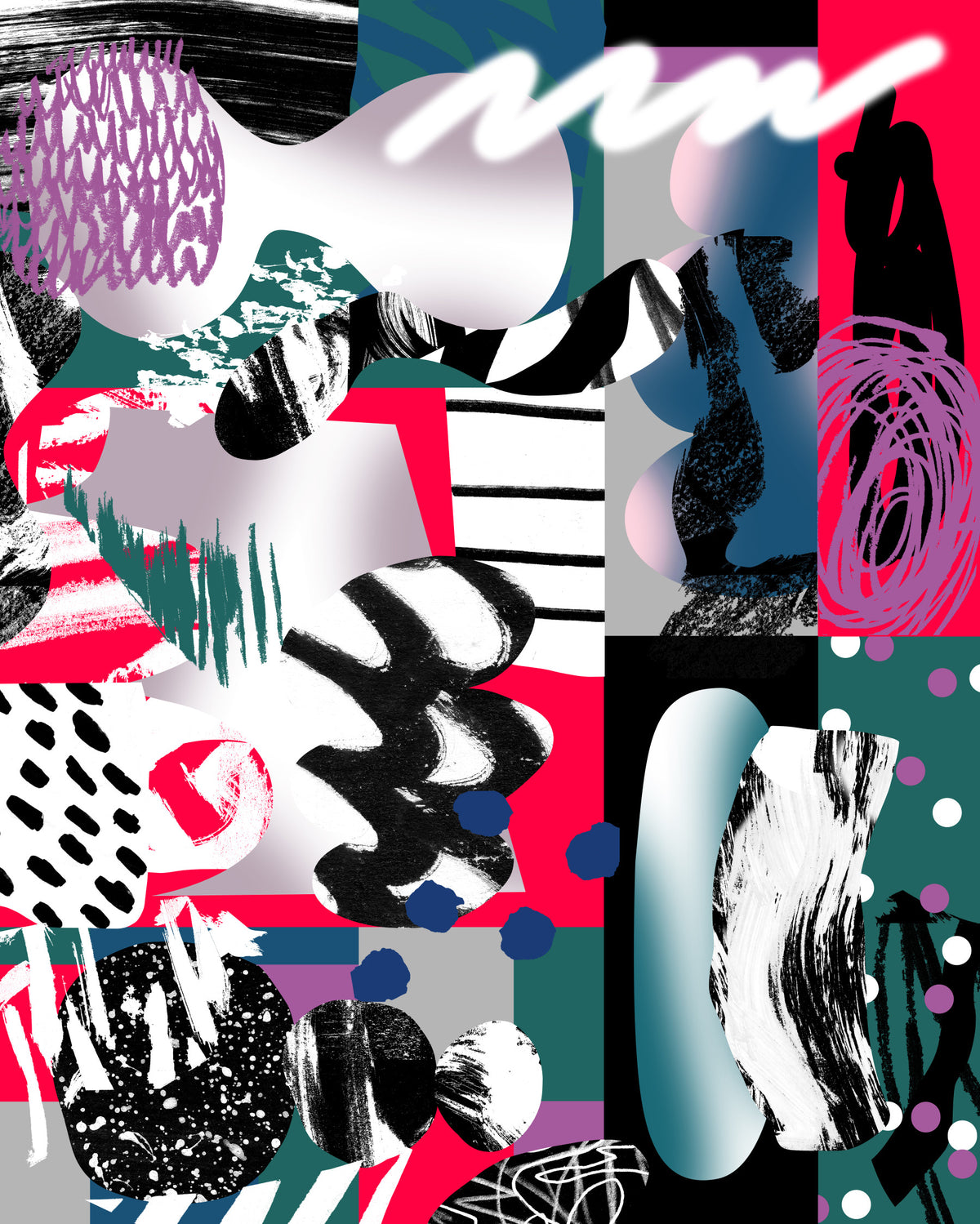 Color Clash Wall Mural in your room — zoomed