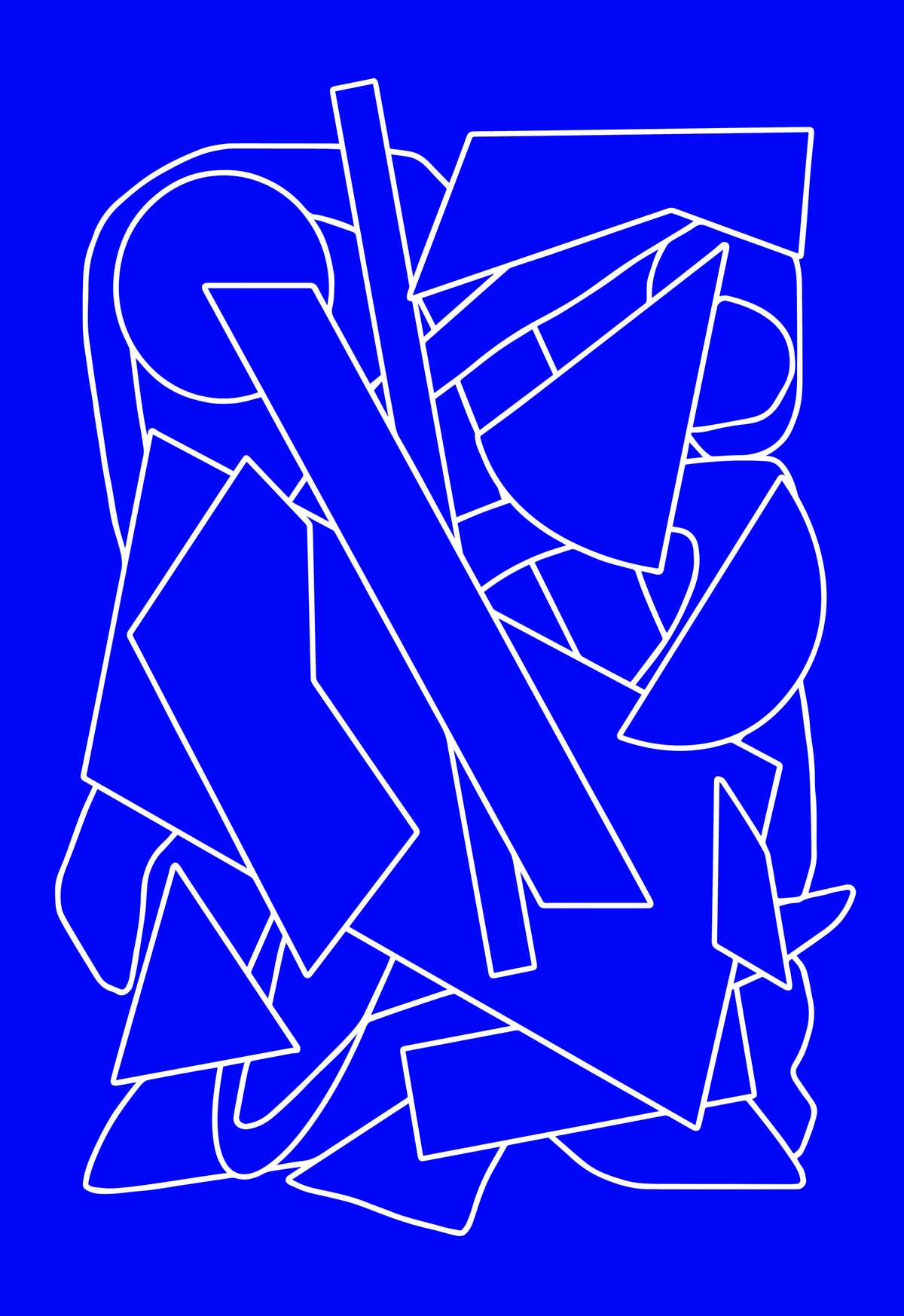 Blue Humble Wall Mural in your room — zoomed