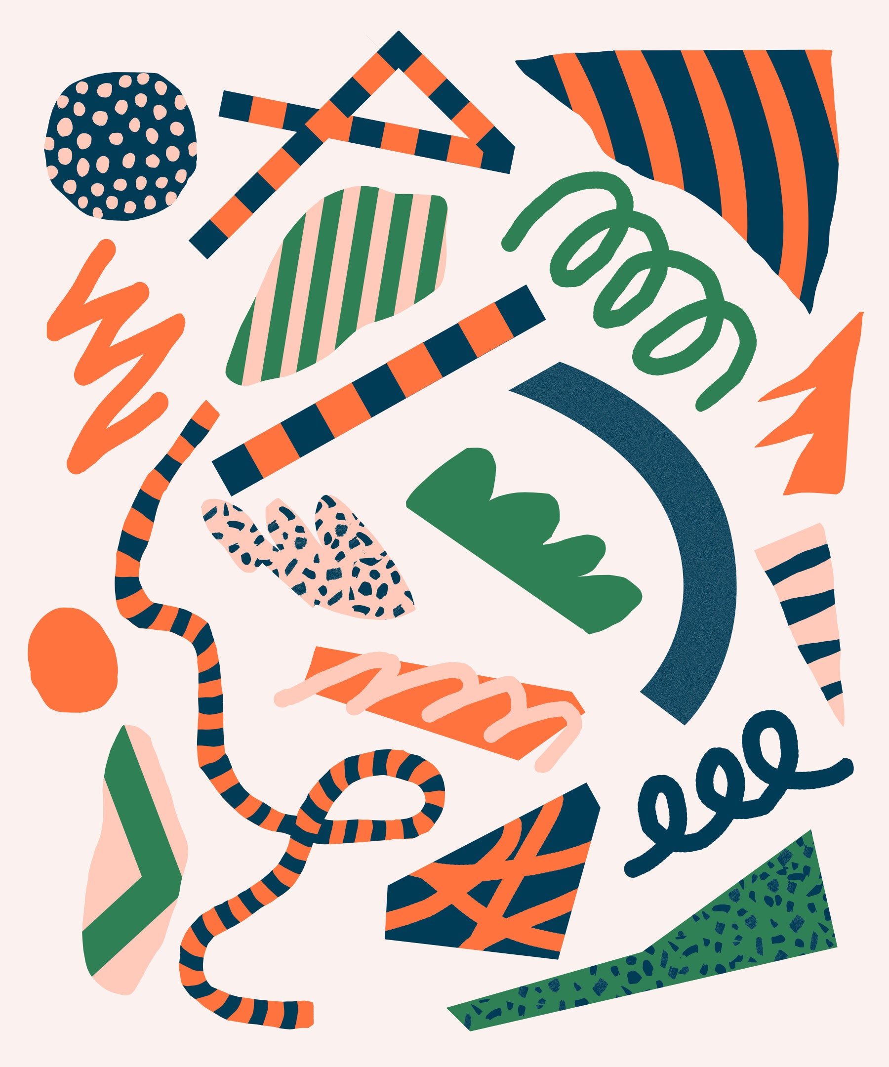 Abstract Pop Play Wall Mural